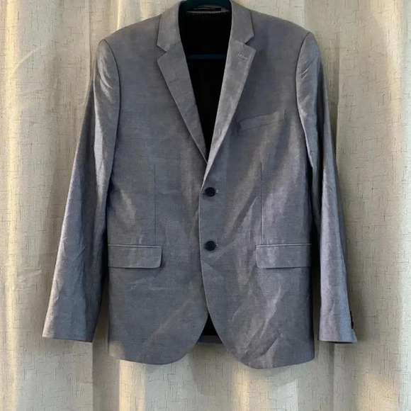 H&M Men’s 2 Button Sport Coat, 40R, Light Blue. Fully lined. - Picture 1 of 8